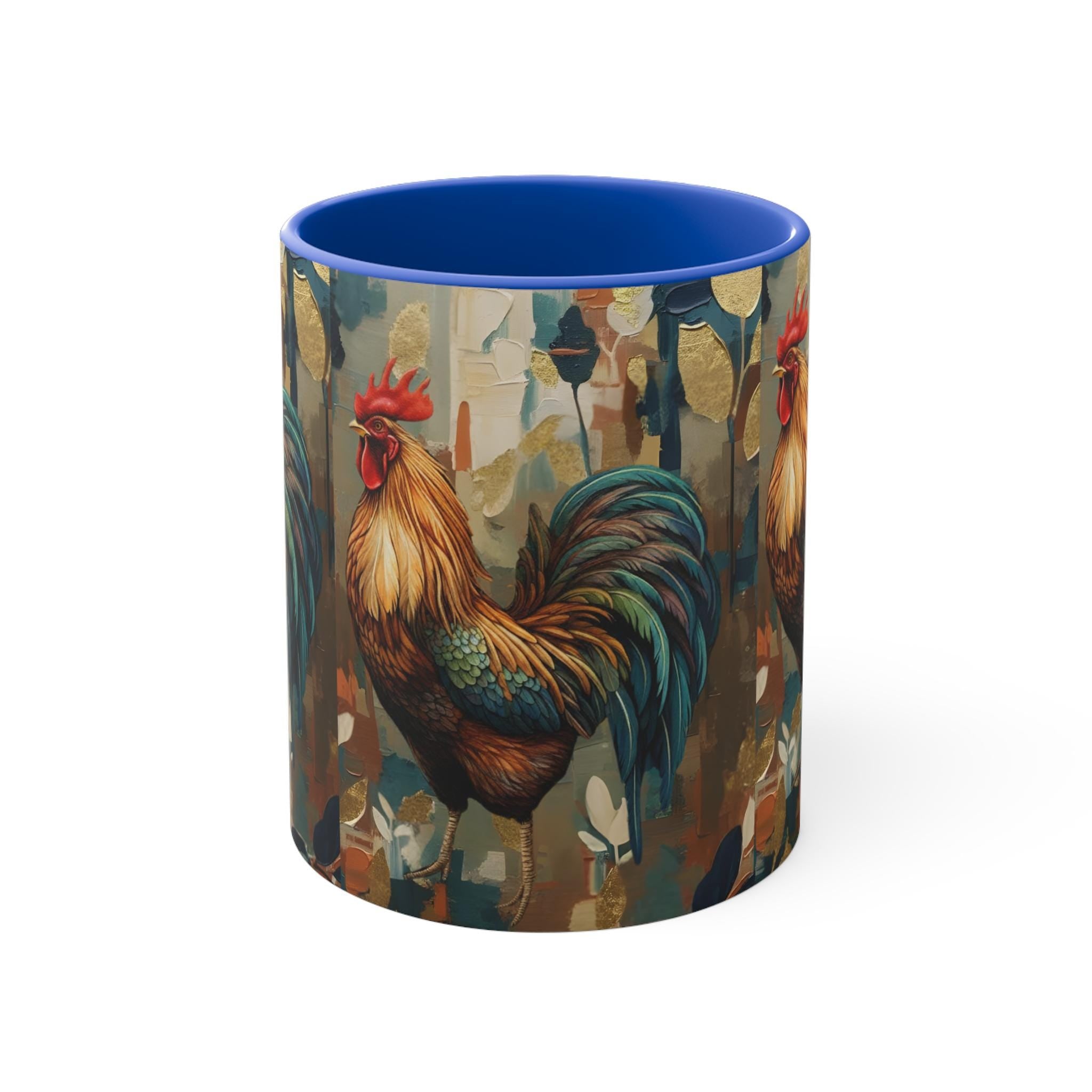 Colorful Modern Rooster Mug | Modern Farmhouse Kitchen, Rustic Morning