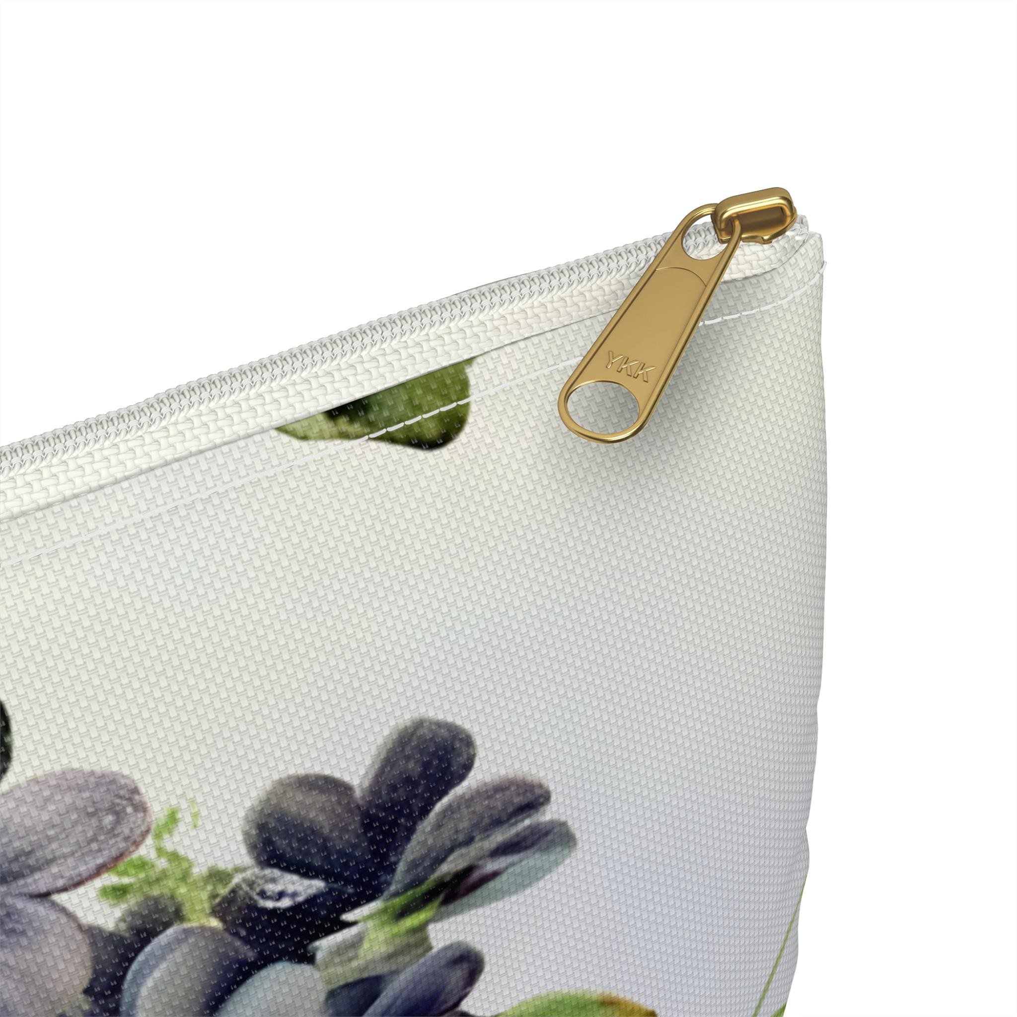 French Vintage Soap Label Violettes Accessory Pouch | Floral Makeup Bag