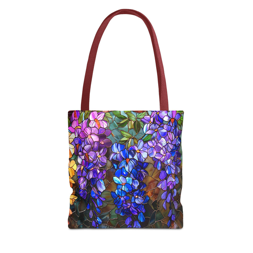 Bold Wisteria Tote Bag | Vibrant All-Over Floral Market Bag Gift for Gardener