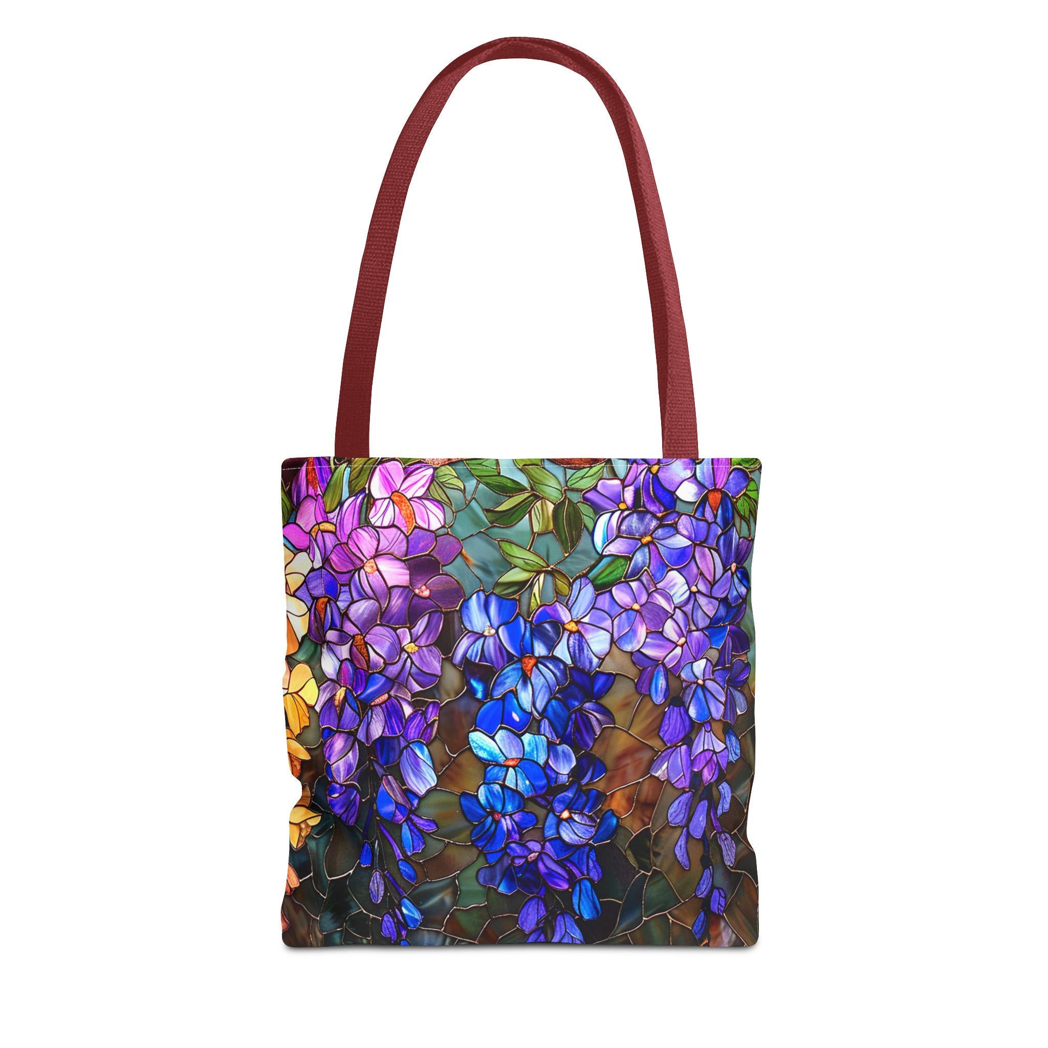 Bold Wisteria Tote Bag | Vibrant All-Over Floral Market Bag Gift for Gardener