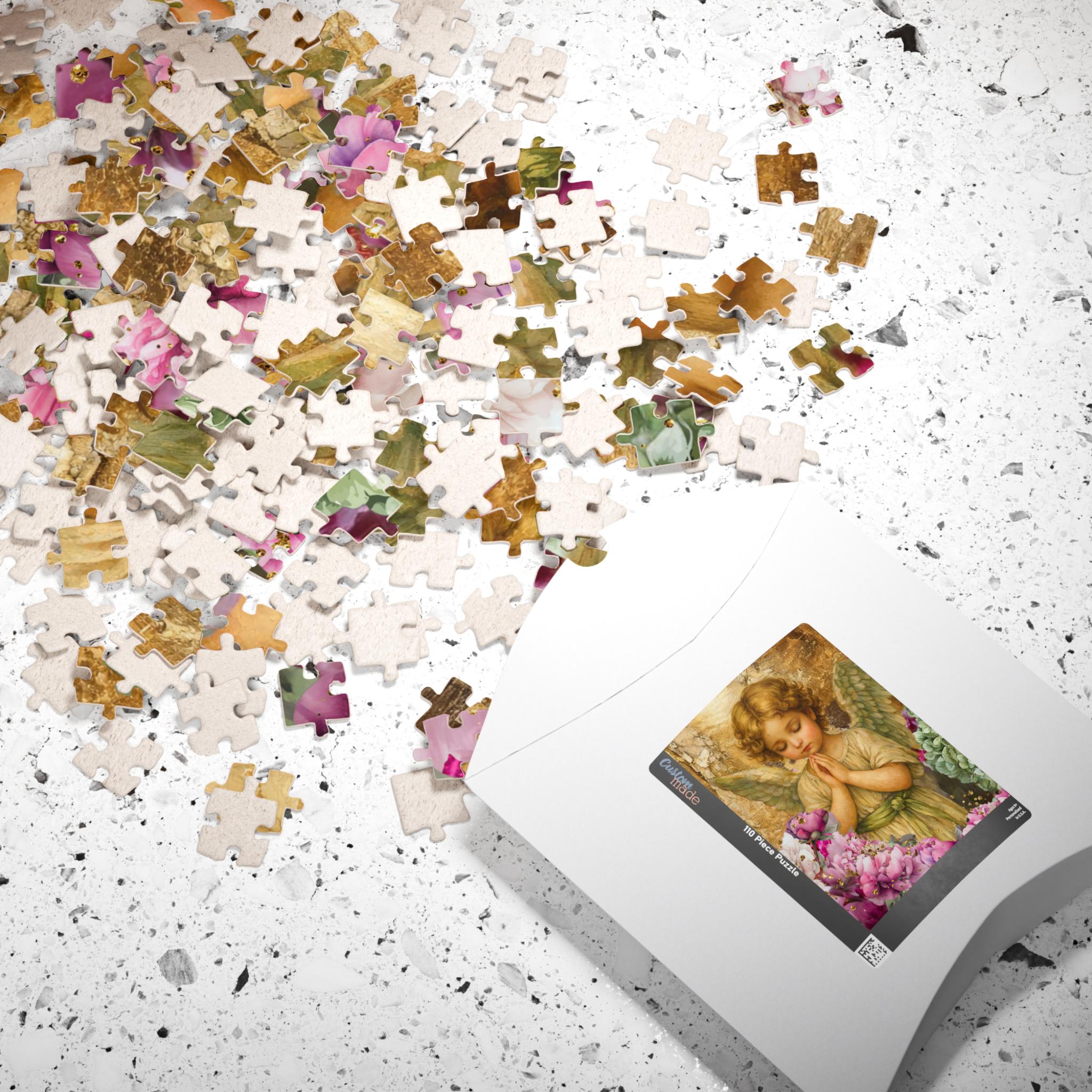 Praying Angel Floral Puzzle Jigsaw Activity Christian Gift