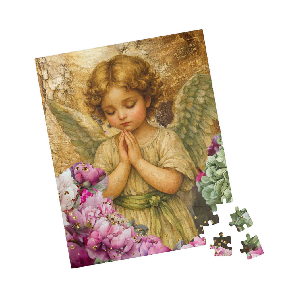Praying Angel Floral Puzzle Jigsaw Activity Christian Gift