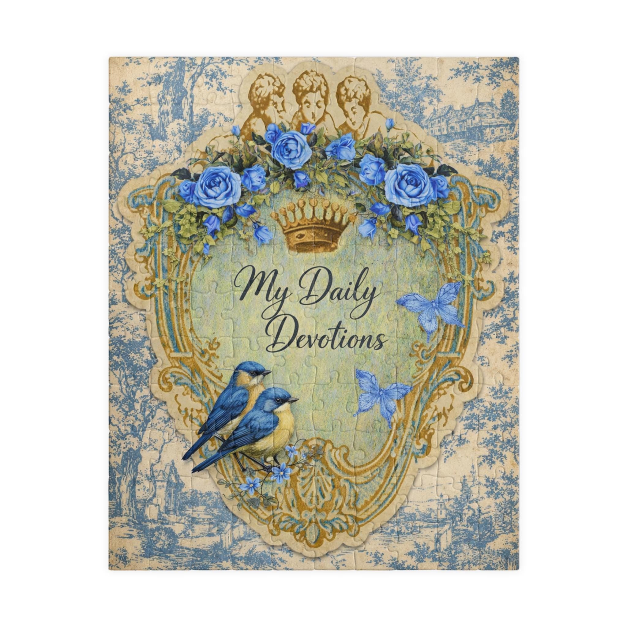 My Daily Devotions Bluebirds Floral Puzzle