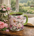 Peony Bouquet Mug | Accent Coffee Mug 11oz 15oz