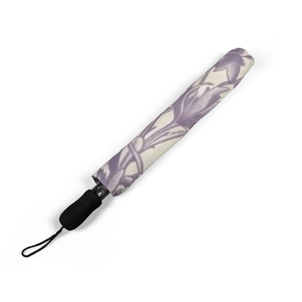 Victorian Lavender Toile Umbrella | Semi-Automatic Foldable Umbrella