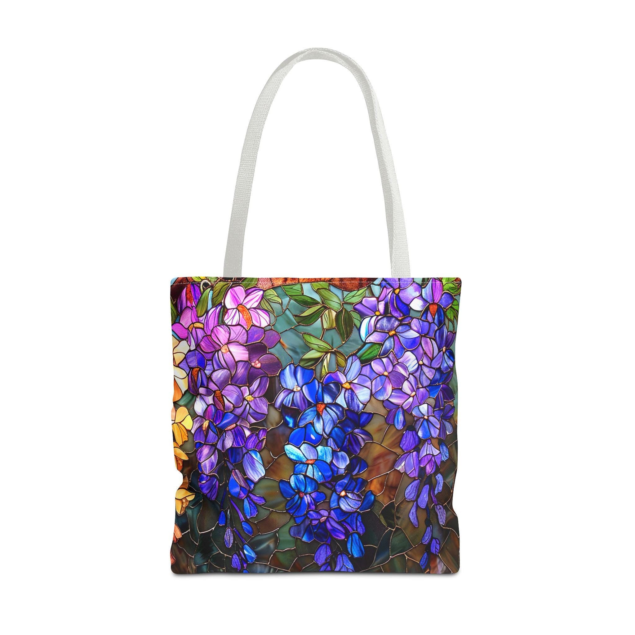 Bold Wisteria Tote Bag | Vibrant All-Over Floral Market Bag Gift for Gardener