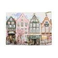 Village Row Houses Accessory Pouch | Illustrated Cottage Row Zip Pouch