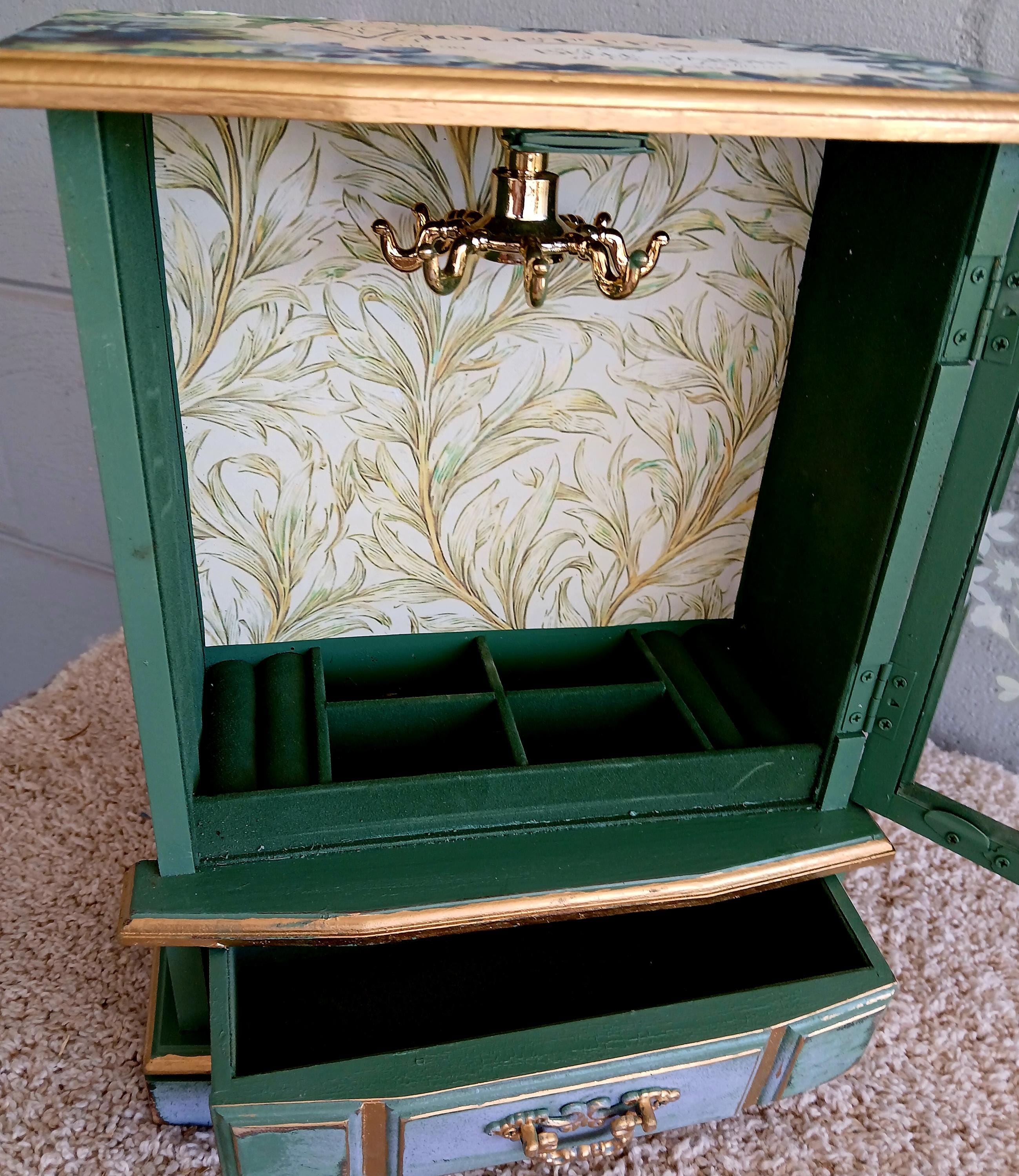 Wildflower Cottagecore Jewelry Box: Renewed Painted Jewelry Chest