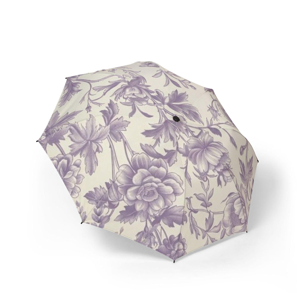 Victorian Lavender Toile Umbrella | Semi-Automatic Foldable Umbrella
