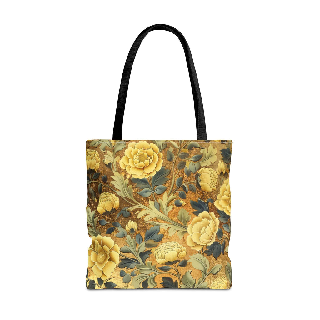 Willaim Morris Tote Bag | Golden Botanical Bible Study Accessory | Christian Shoulder Bag