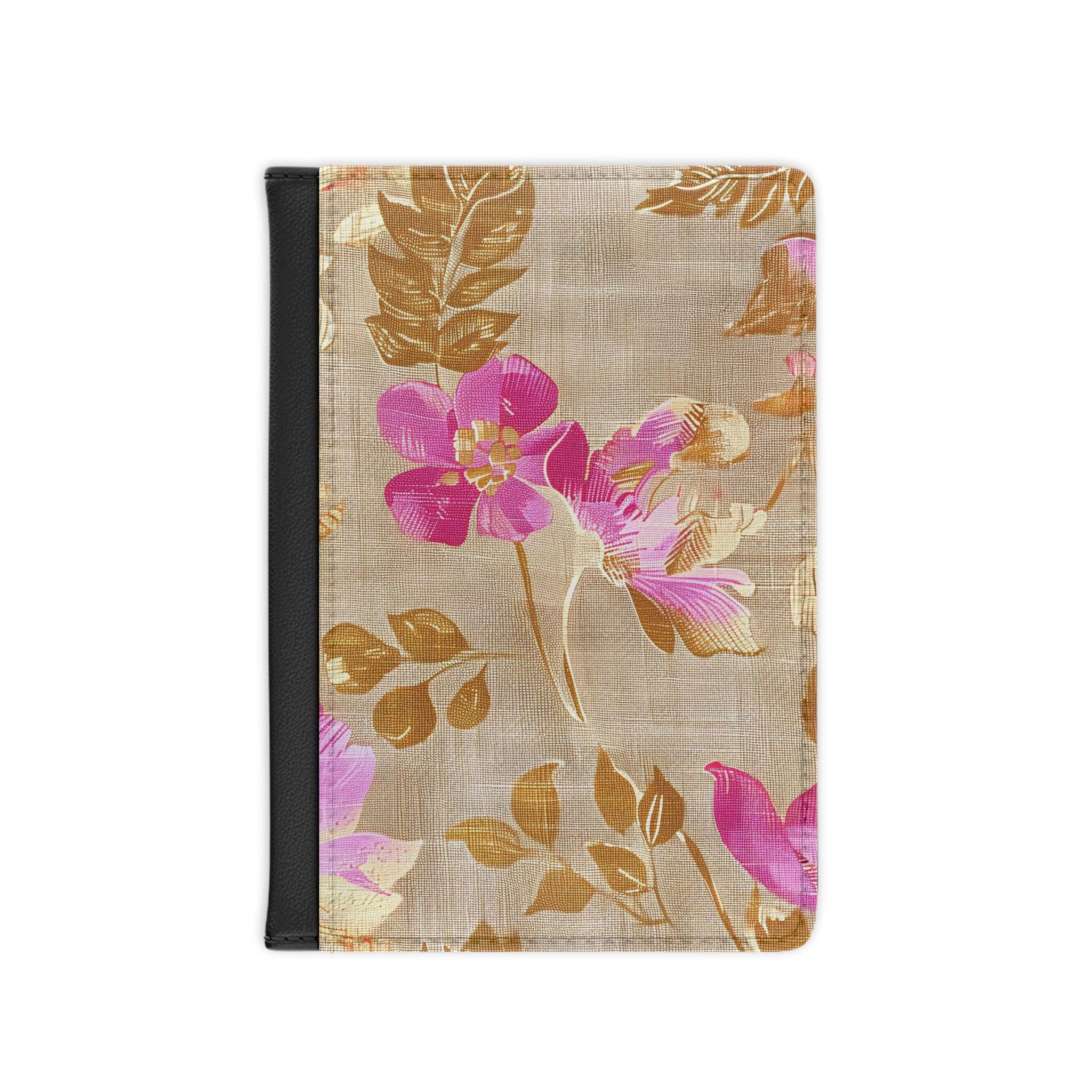 RFID Blocking Travel Wallet | Vintage Floral Passport Cover | Folding Passport Wallet for Secure Travel
