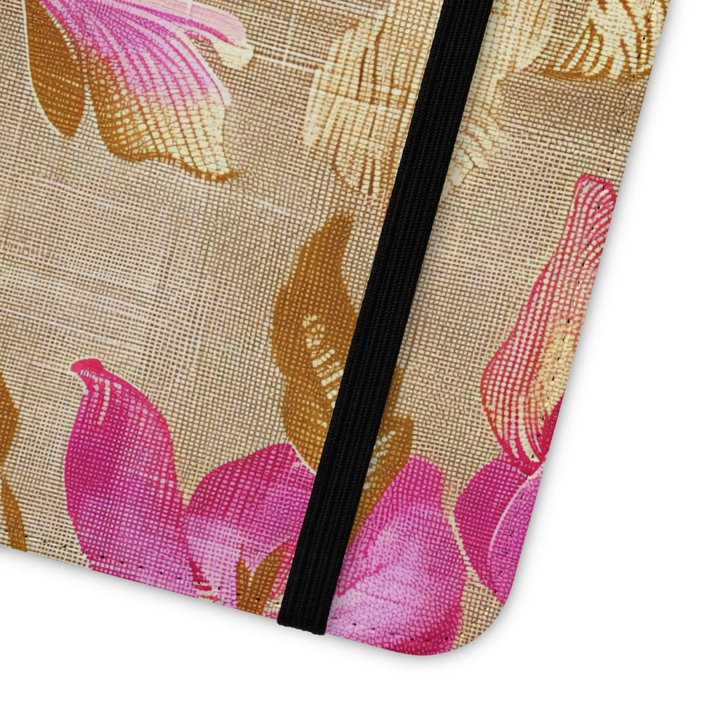 3D Floral Faux Leather Phone Wallet Case | Elegant Bookish Flip Cover with Card Slots