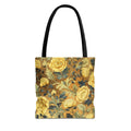 Willaim Morris Tote Bag | Golden Botanical Bible Study Accessory | Christian Shoulder Bag