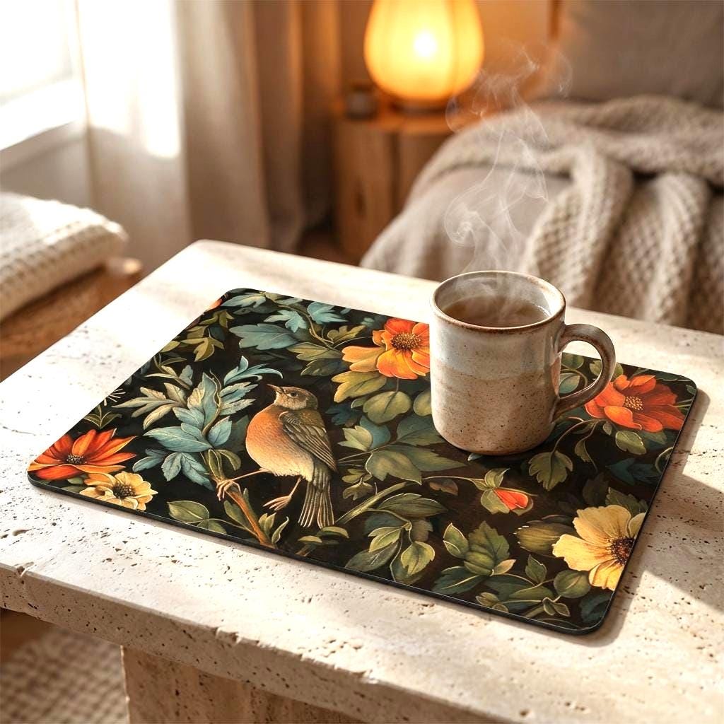 Botanical Floral Kitchen Dish Mat | Microfiber Drying Mat | Modern Farmhouse | House Warming Gift