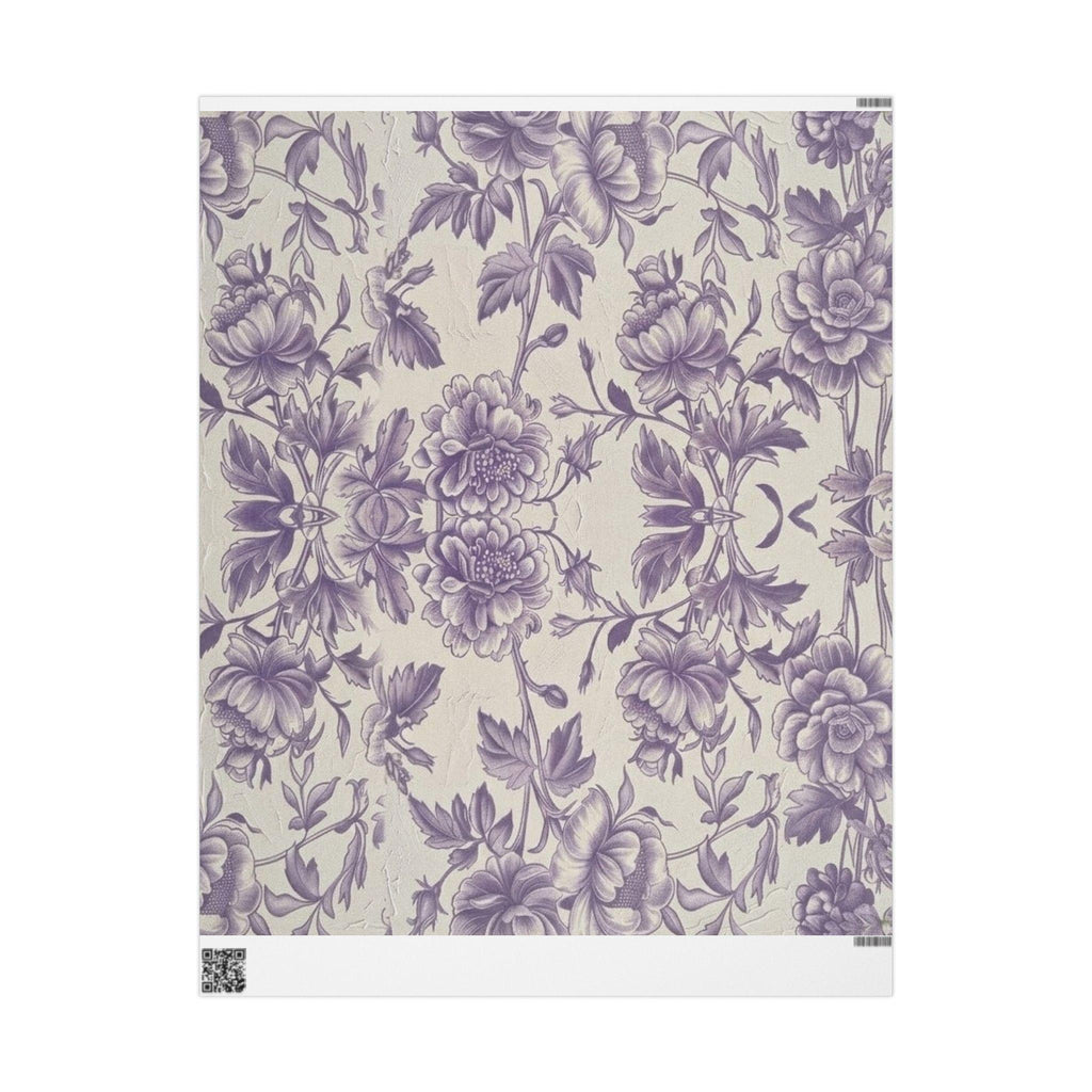 Lavender Toile Botanical Floral Wrapping Paper | Gift Wrap