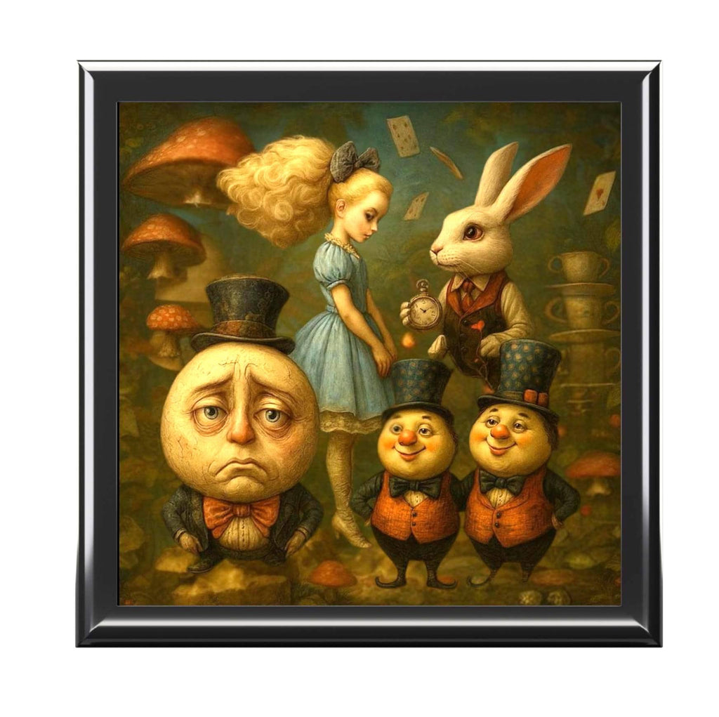 Alice in Wonderland storybook characters Jewelry Box | illustrated keepsake