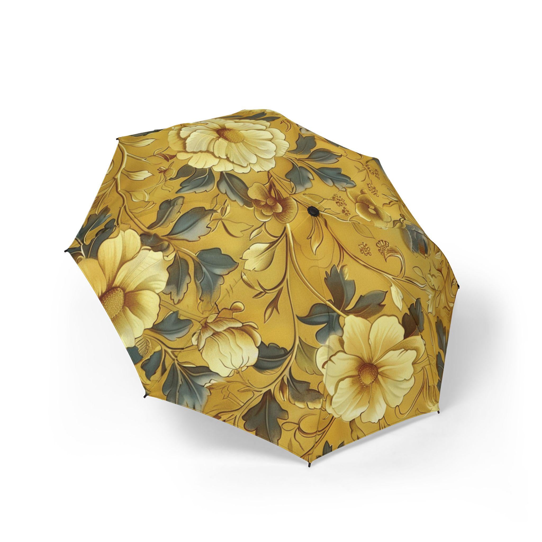 Willaim Morris Floral Shabby Chic Umbrella | Cottagecore Garden Umbrella | Compact Travel Parasol | Feminine Gift for Her | Rain Accessory