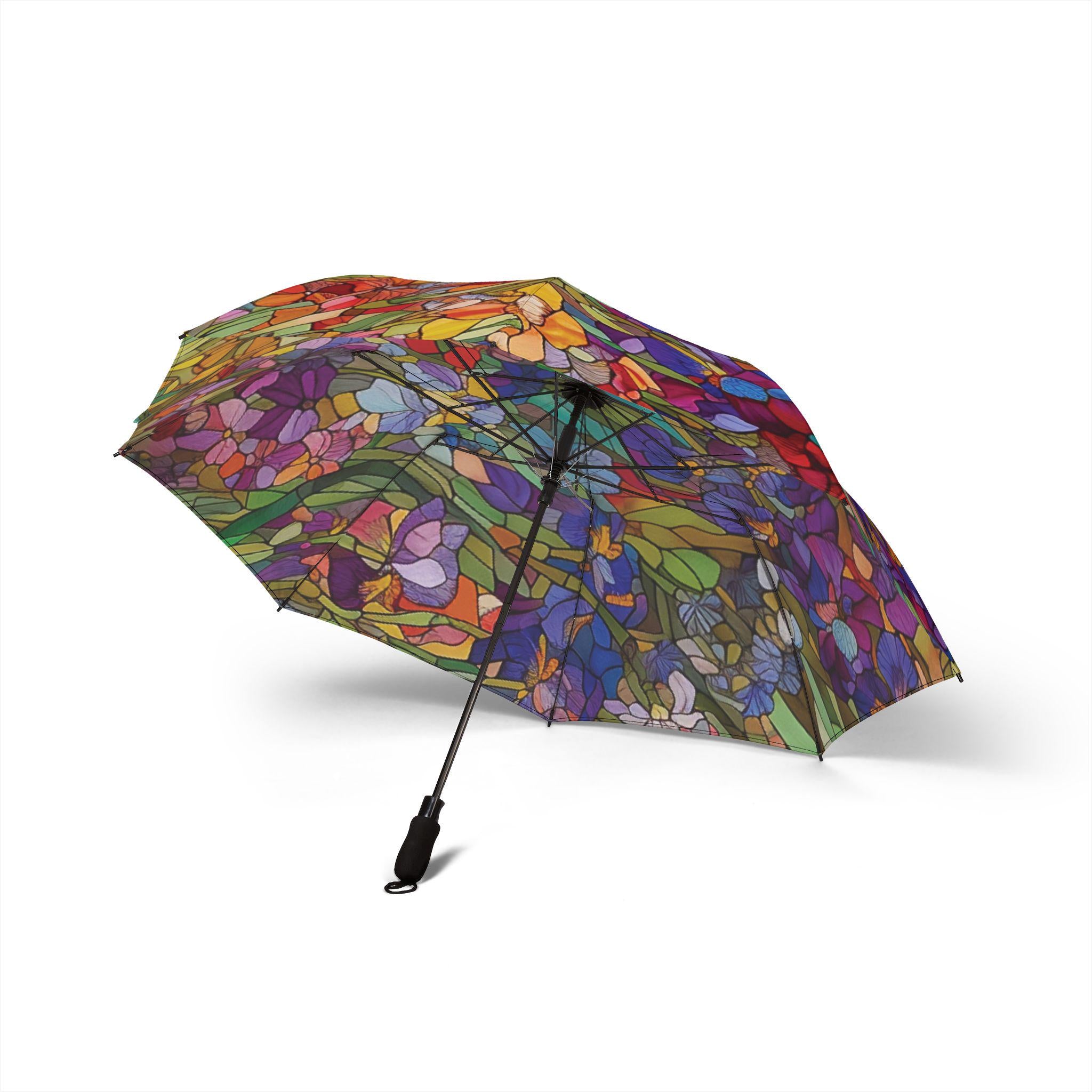 Monet Inspired Botanical Umbrella: Garden Design, Compact Size for Travel 48"