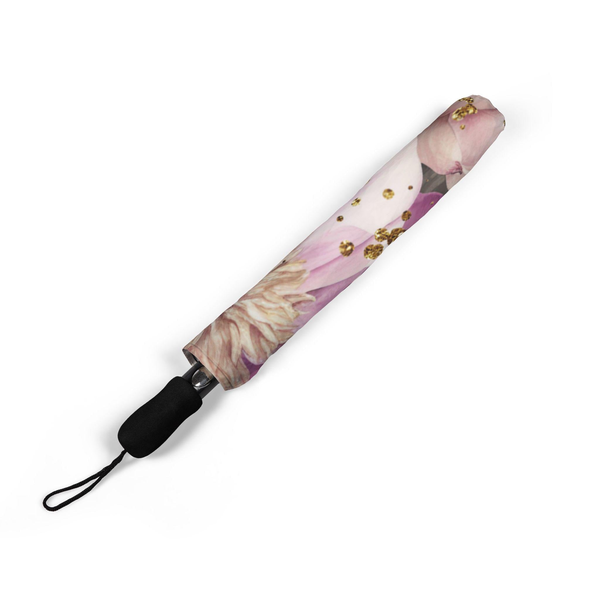 Hydrangea and Peonies Automatic Foldable Umbrella | Floral Rain Parasol