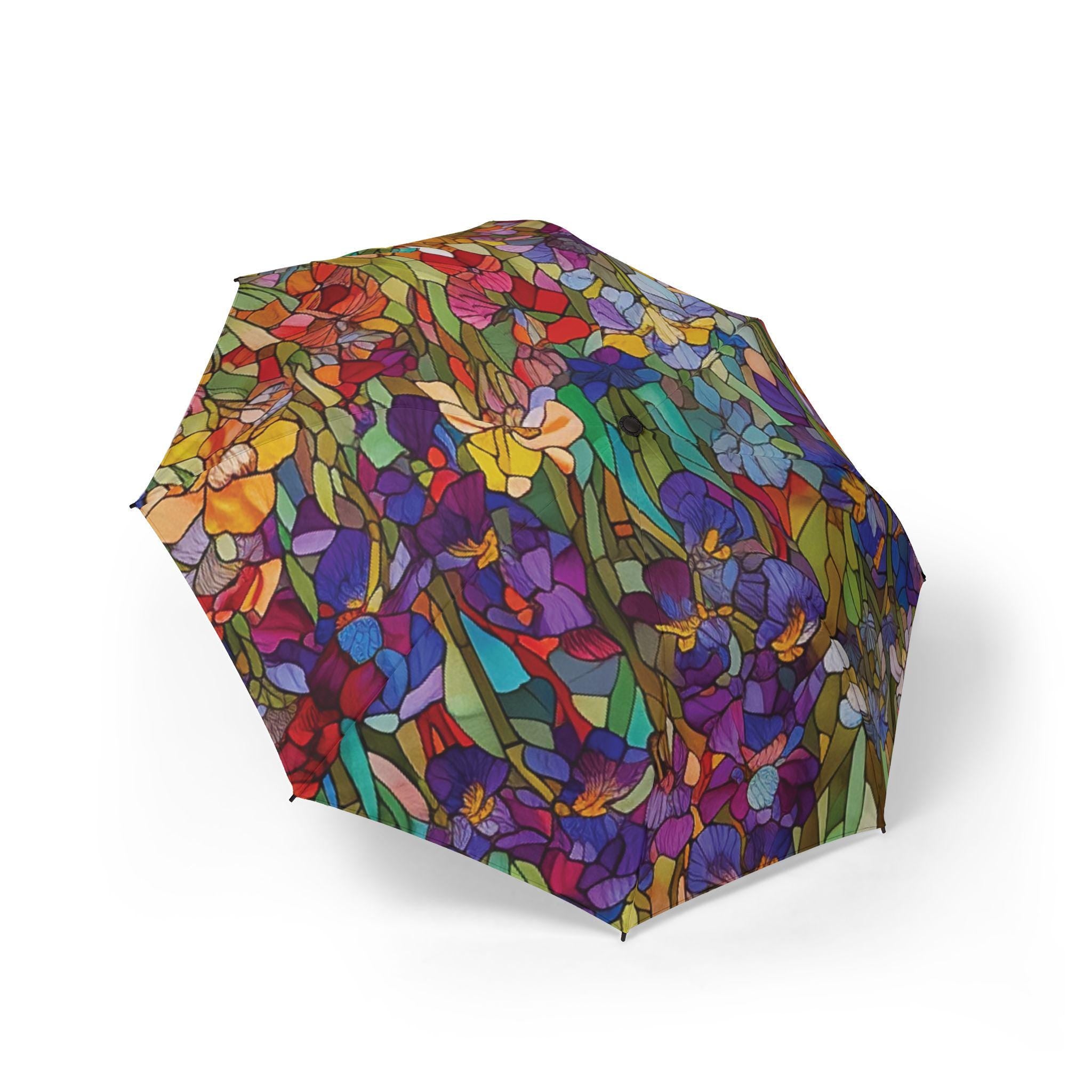 Monet Inspired Botanical Umbrella: Garden Design, Compact Size for Travel 48"