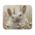 Bunnies and Wildflowers Mouse Pad – Whimsical Woodland Desk Accessory