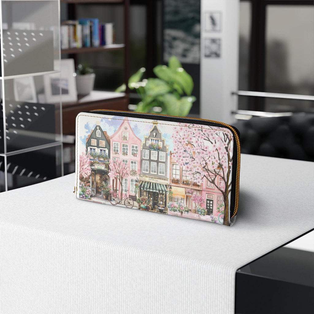 San Francisco Painted Ladies Zipper Wallet Victorian Row House Clutch