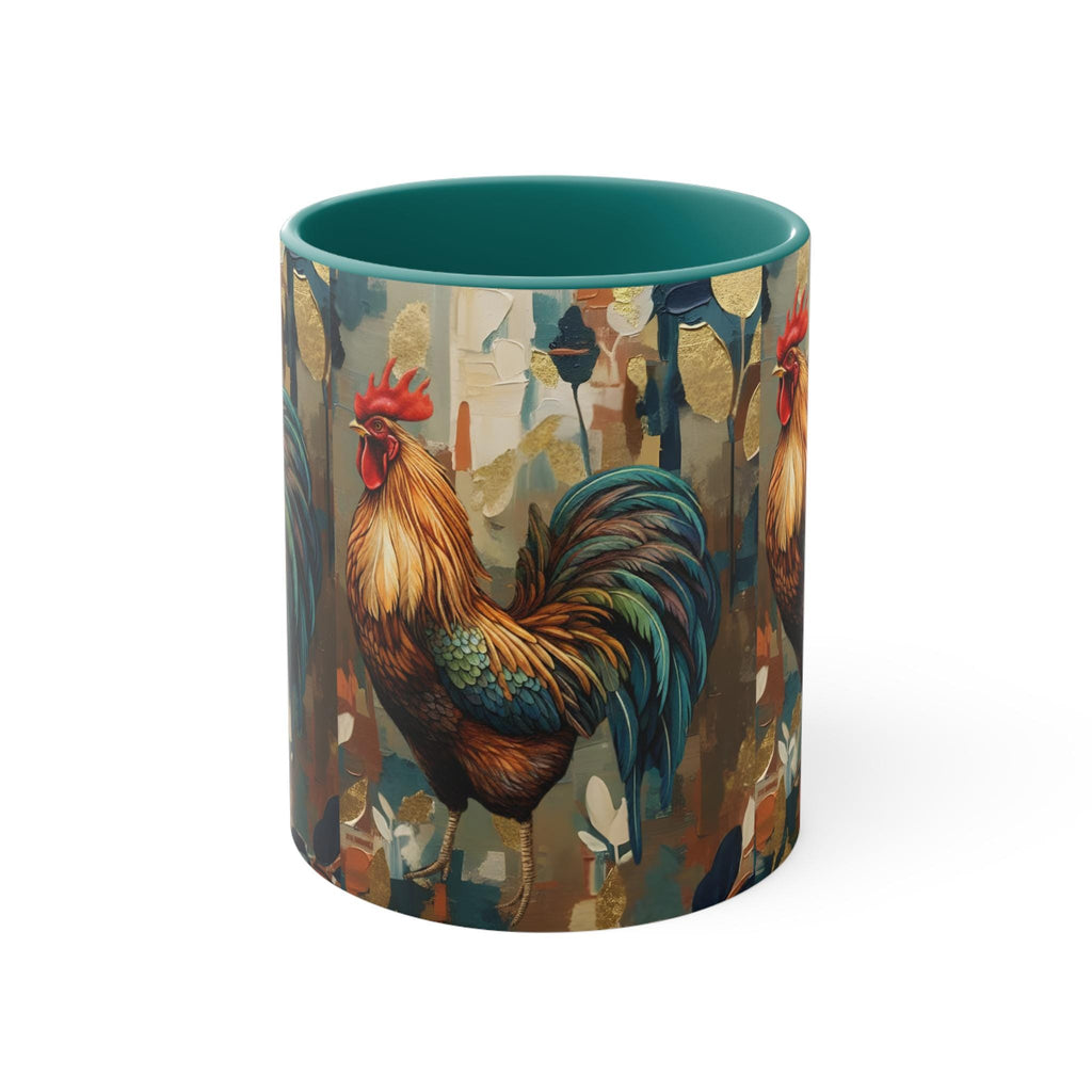 Colorful Modern Rooster Mug | Modern Farmhouse Kitchen, Rustic Morning