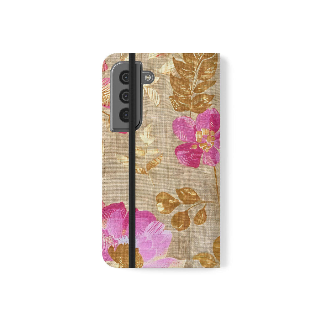 3D Floral Faux Leather Phone Wallet Case | Elegant Bookish Flip Cover with Card Slots