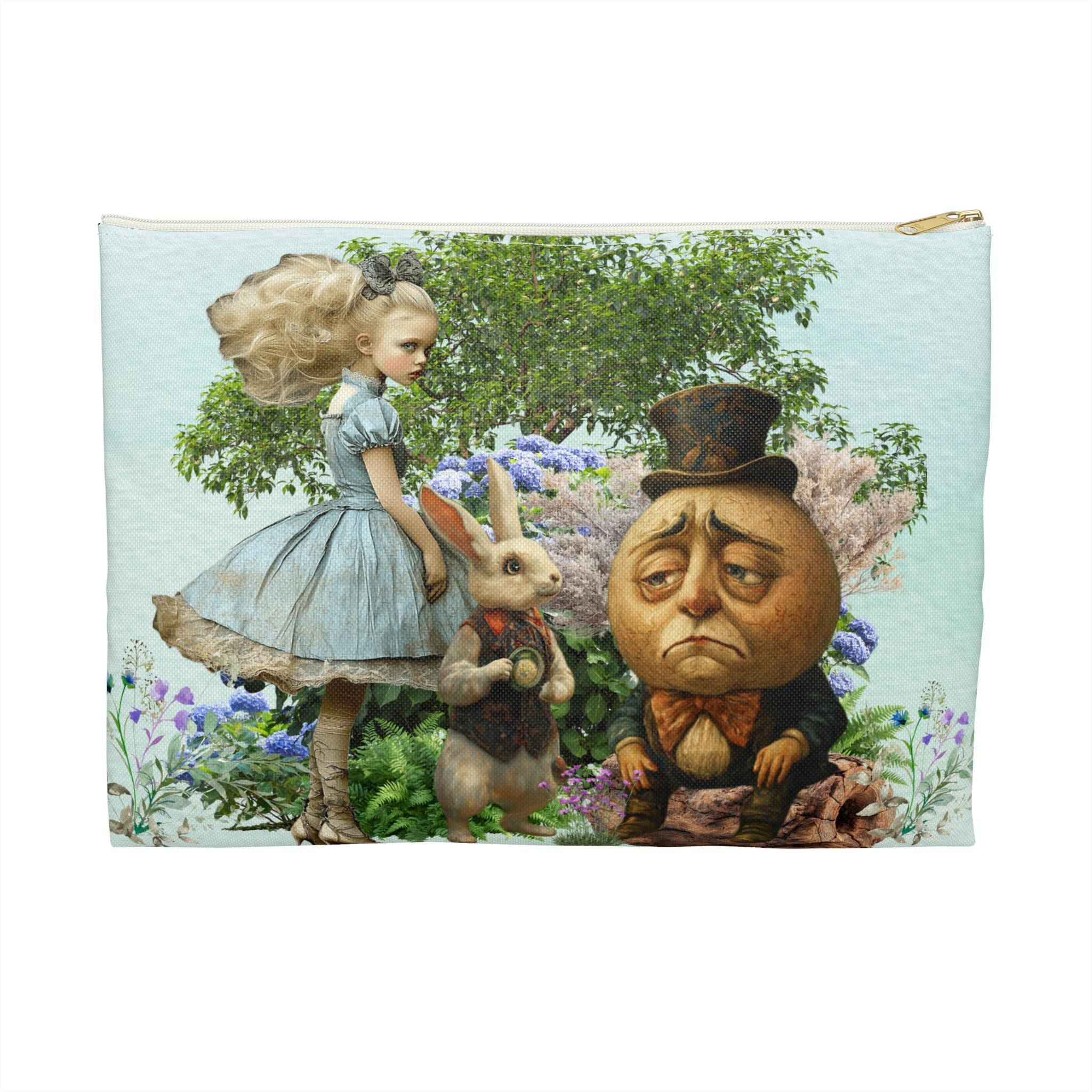 Alice & Her Wonderland Friends Accessory Pouch | Vintage Storybook Illustration