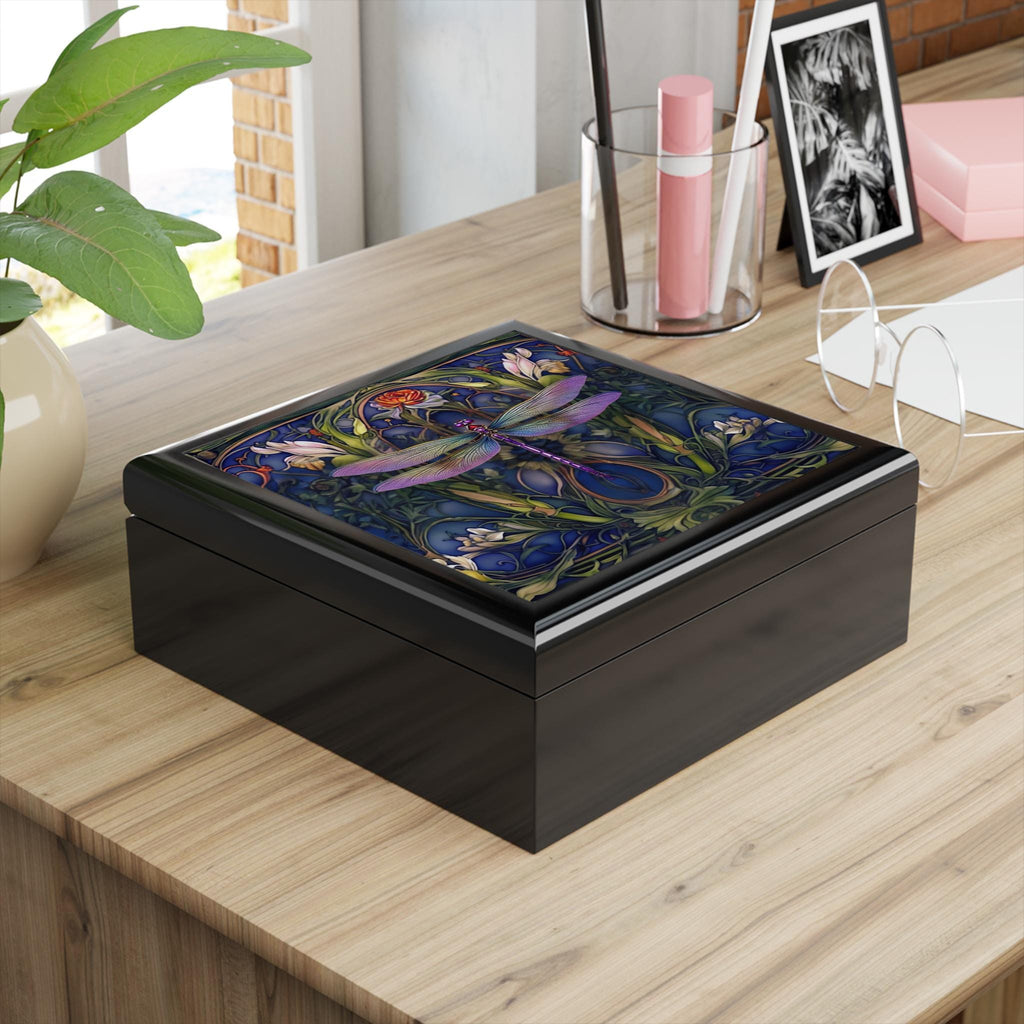 Art Nouveau Dragonfly Jewelry Box