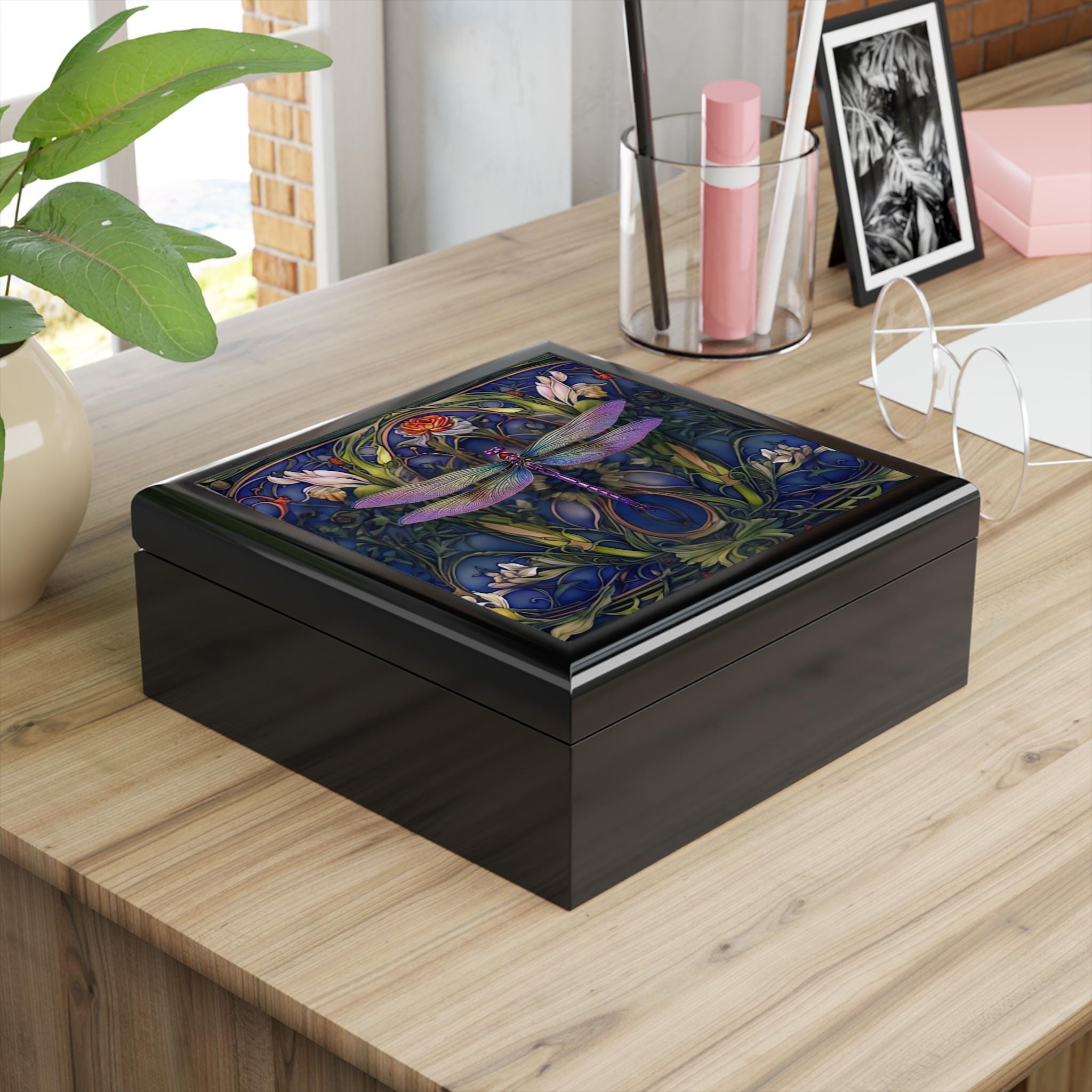 Art Nouveau Dragonfly Jewelry Box