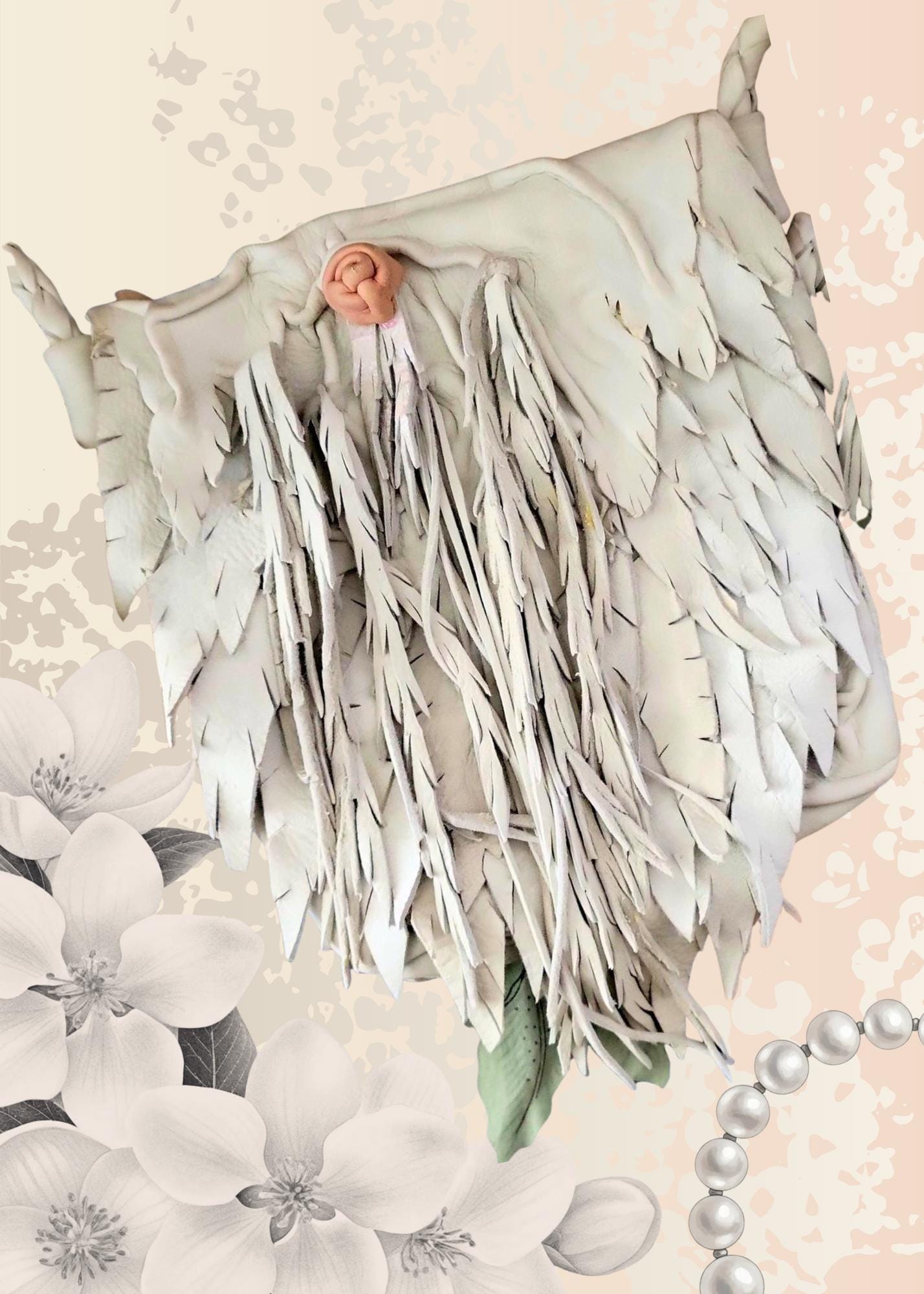 Sleek Boho Fringe Shoulder Bag | Artisan Leather Small Purse, Phone Holder