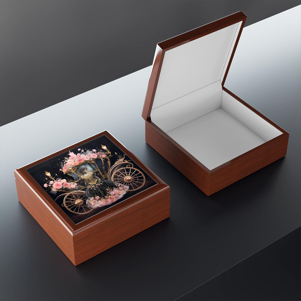 Victorian Carriage Jewelry Box | Floral Princess Keepsake Trinket Chest