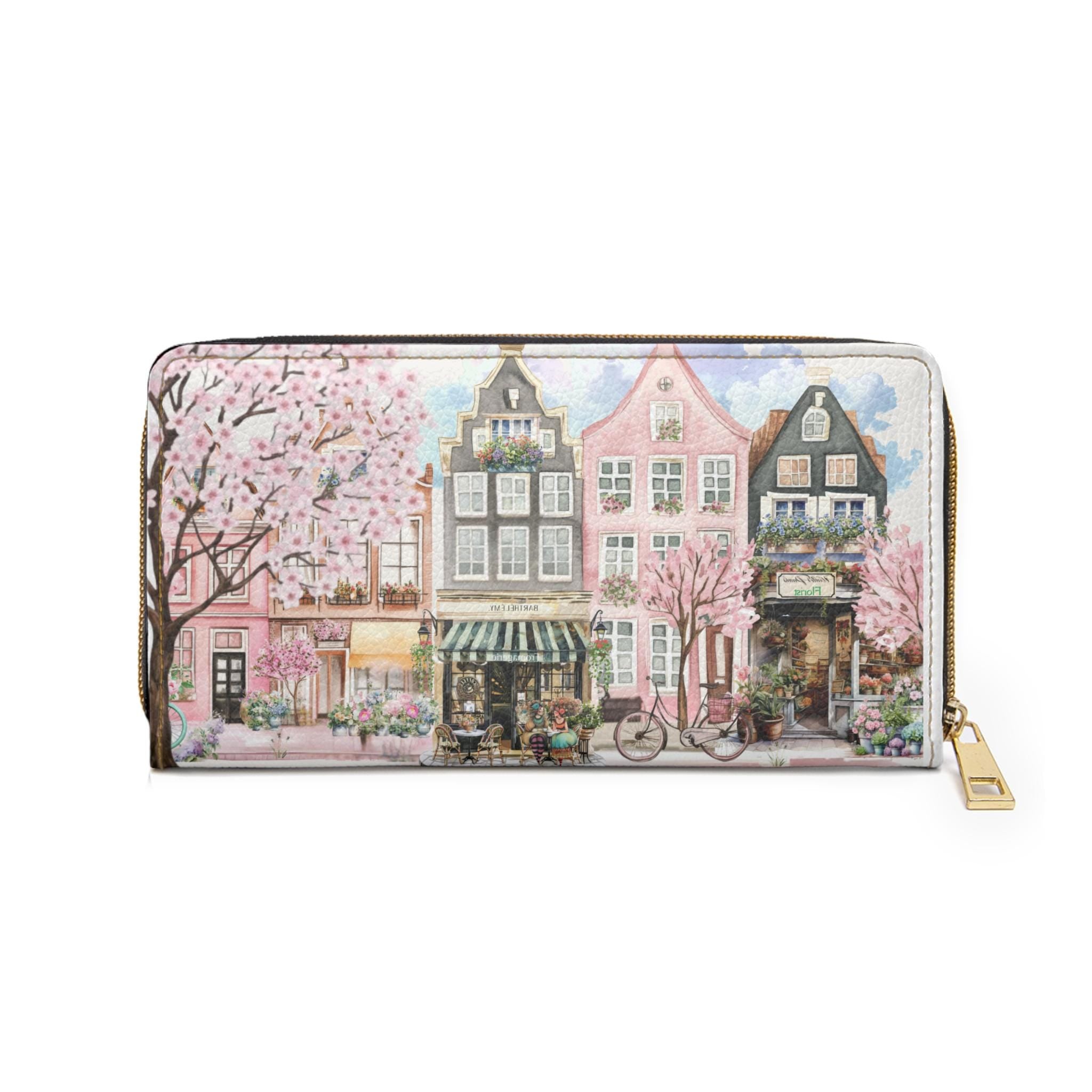 San Francisco Painted Ladies Zipper Wallet Victorian Row House Clutch