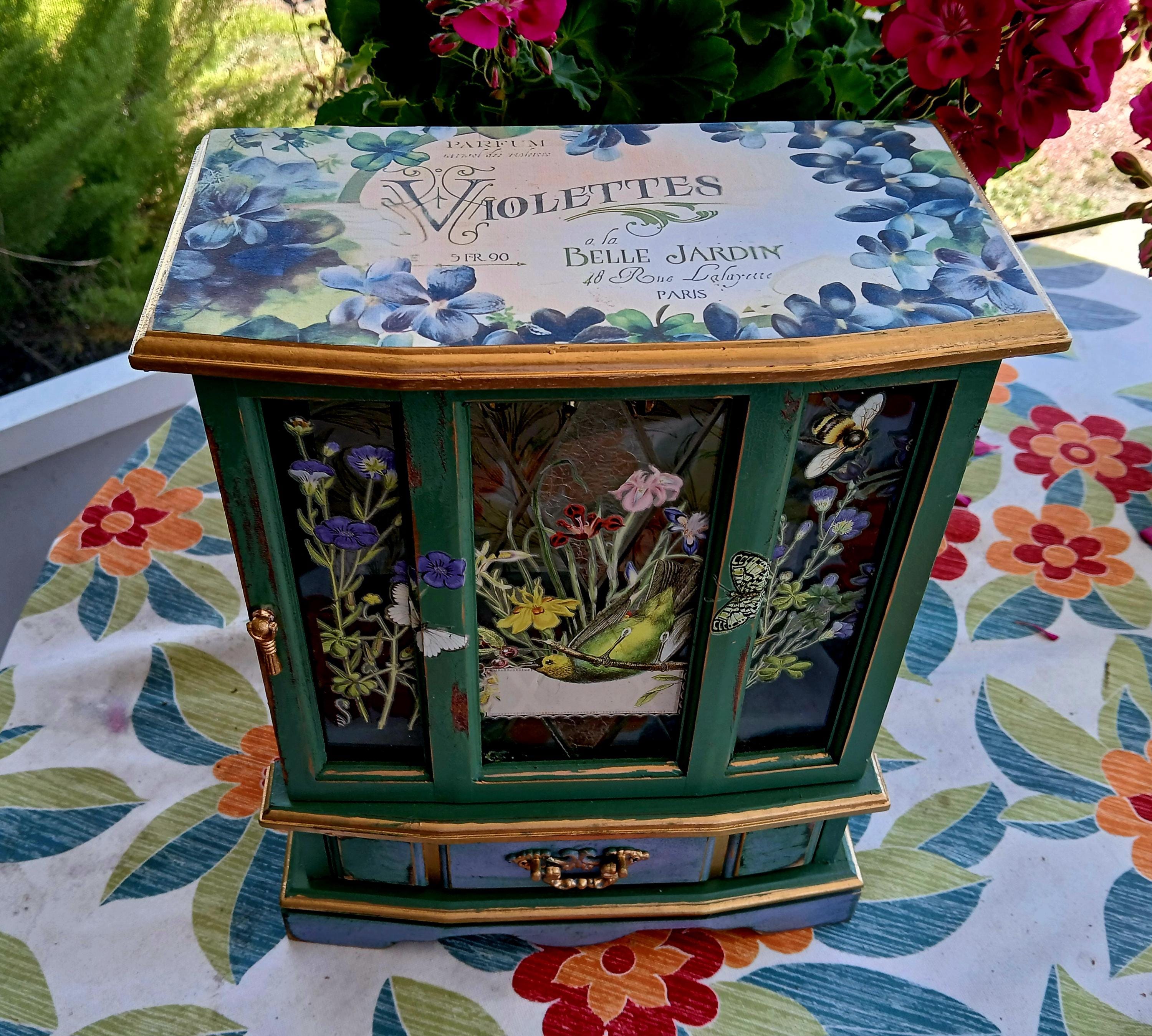Wildflower Cottagecore Jewelry Box: Renewed Painted Jewelry Chest