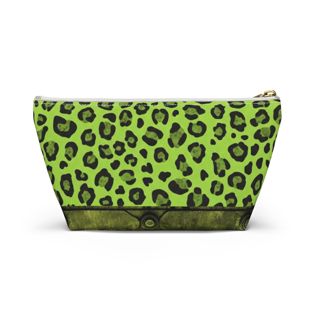Acid Green Leopard Print Pouch • Bold Zipper Bag