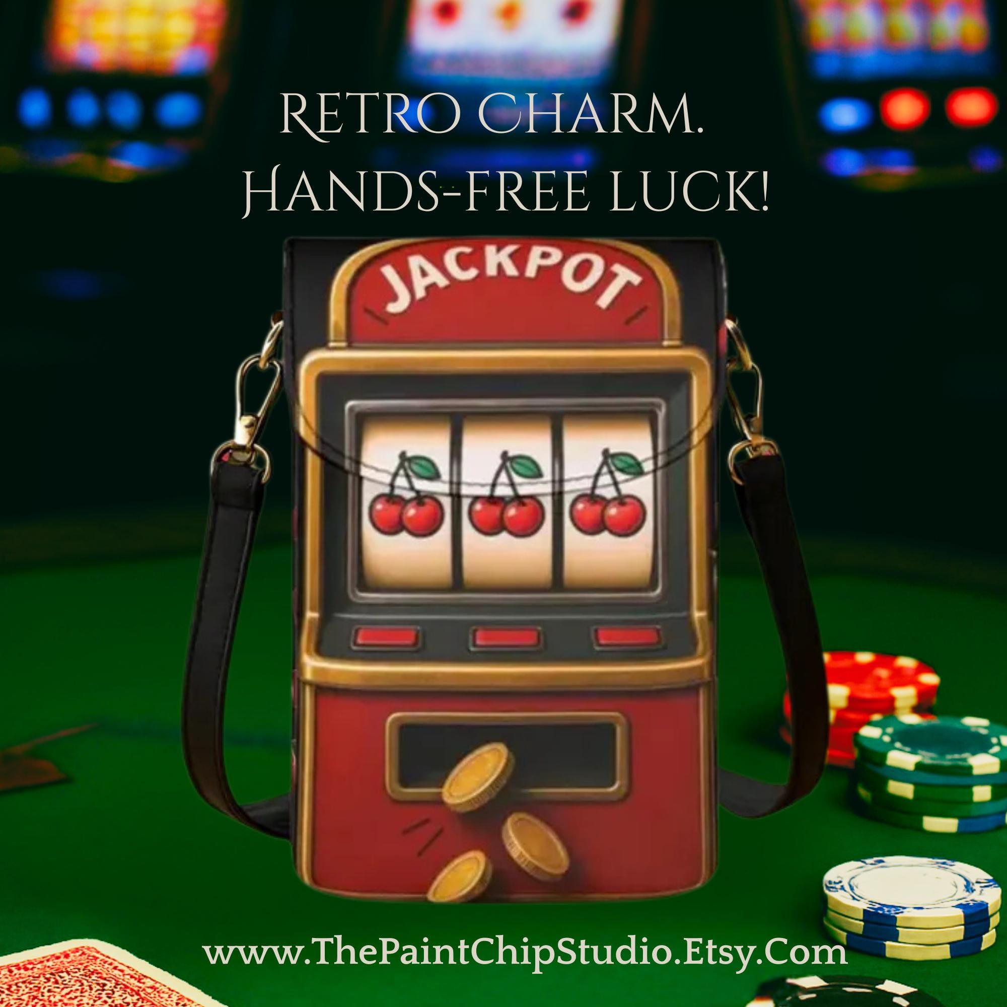 Slot Machine Phone Crossbody Bag: Retro Casino Purse, Novelty Gift
