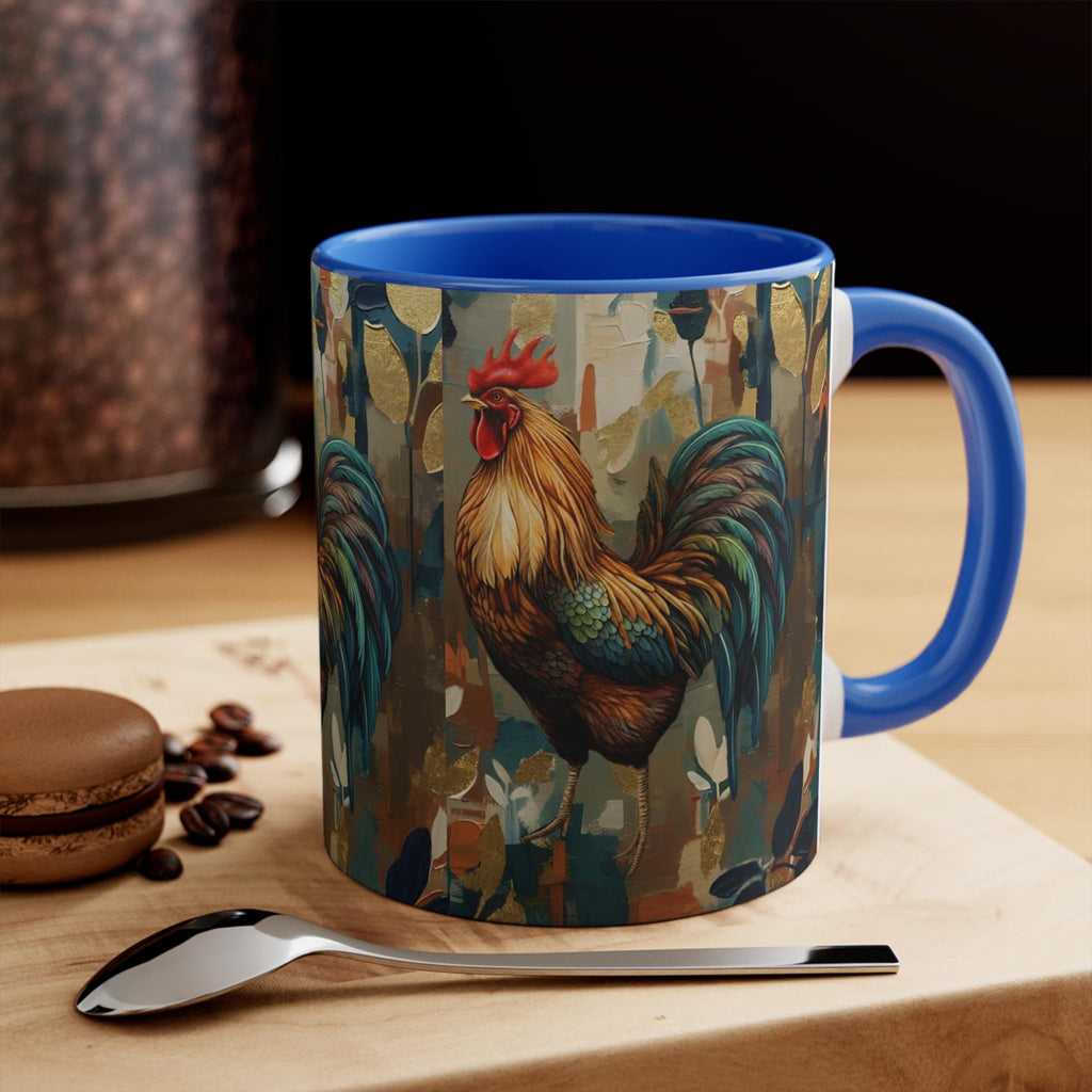 Colorful Modern Rooster Mug | Modern Farmhouse Kitchen, Rustic Morning