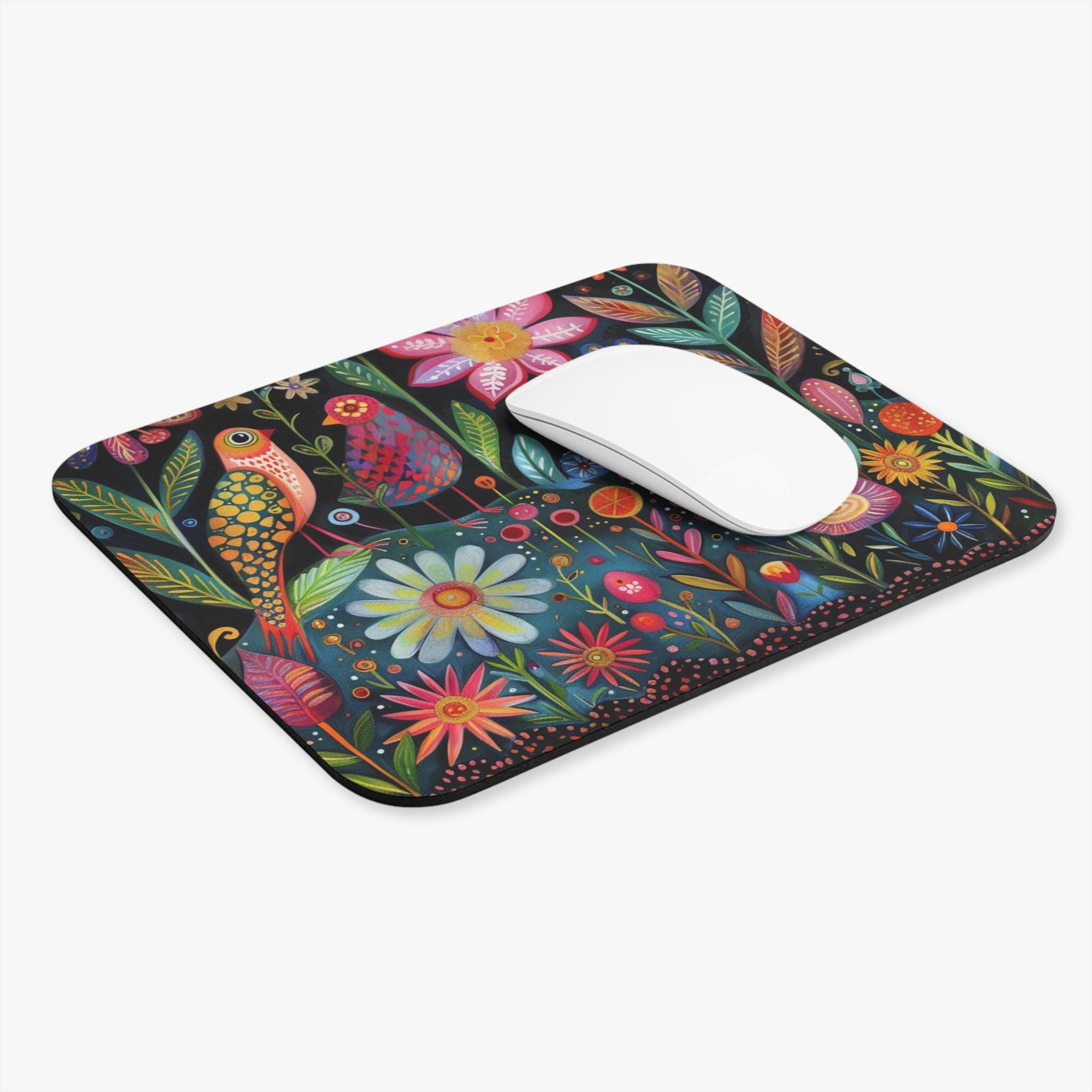 Floral Merrimeko Mouse Pad, Colorful Desk Decor