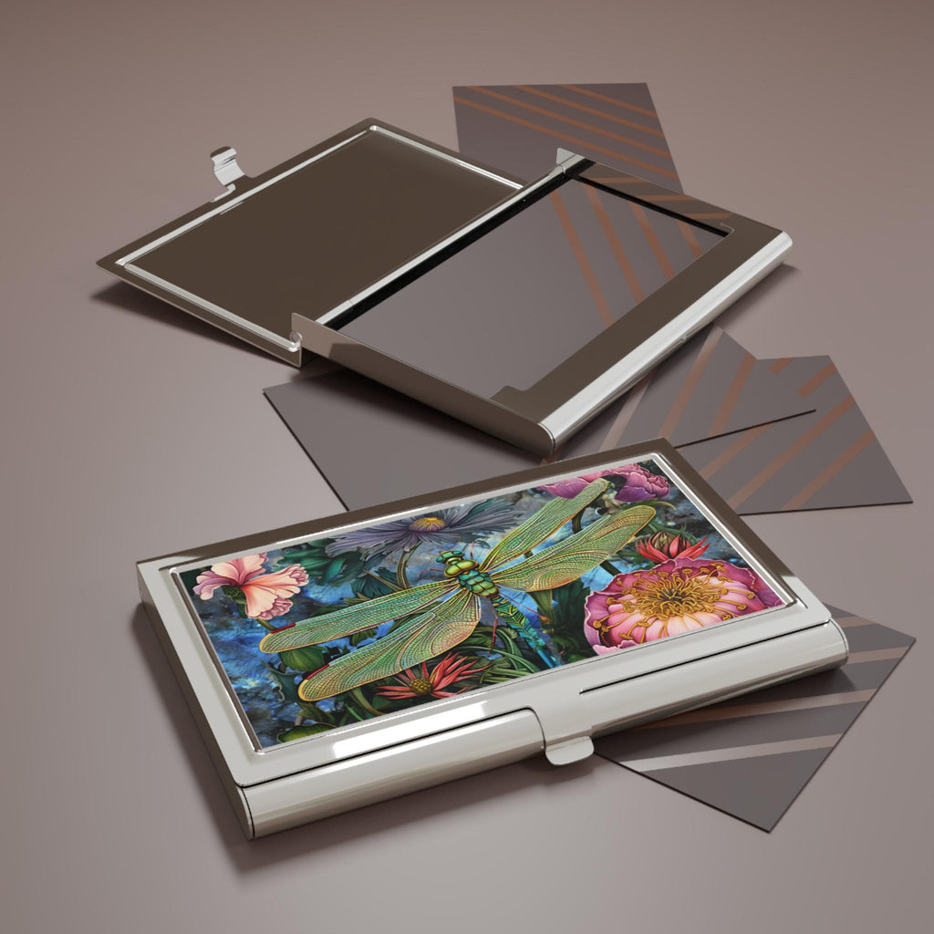Bedazzling Dragonfly Business Card Holder | Nature inspired Card Case | PCS Art