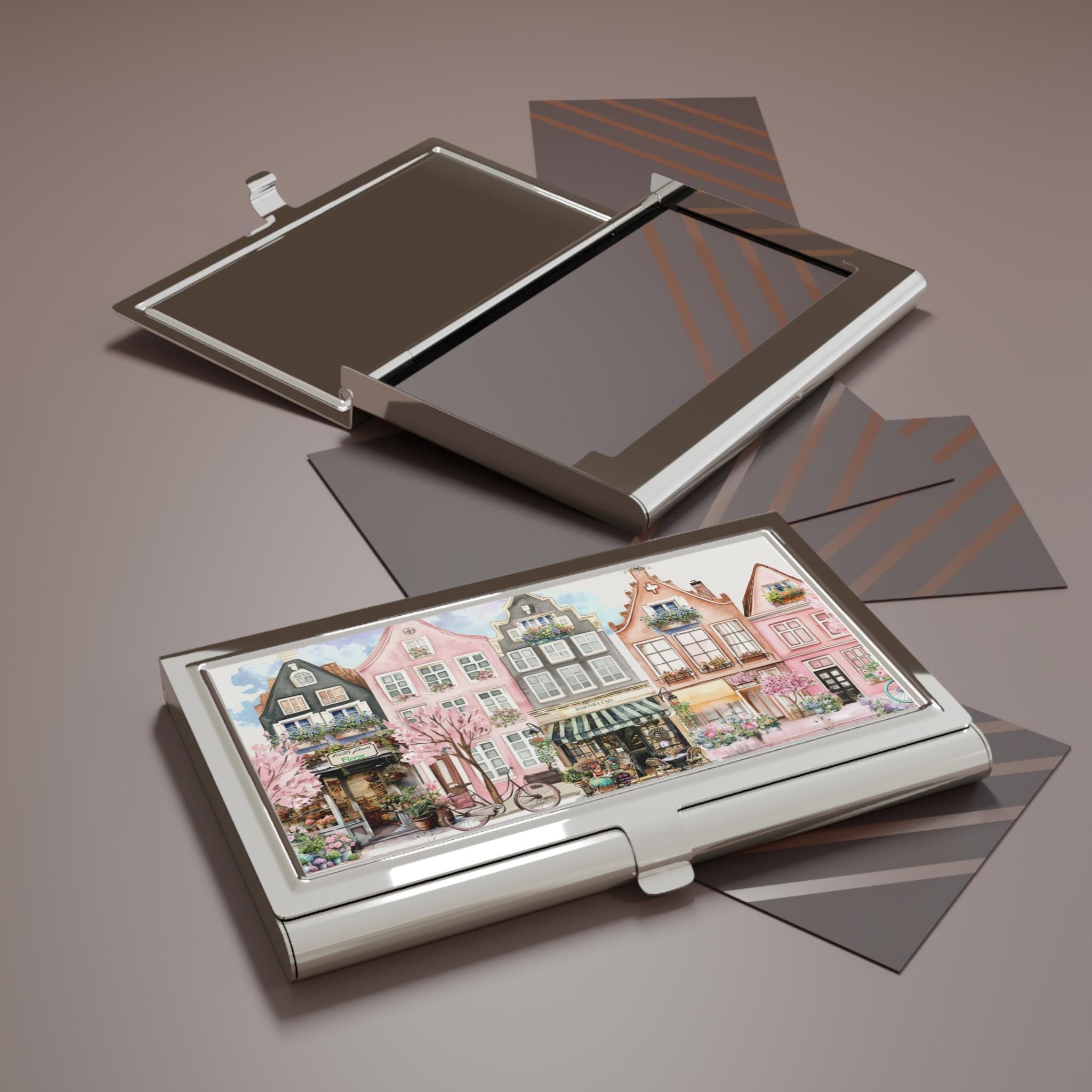 San Francisco Painted Ladies Business Card Holder: Victorian Row House Gift