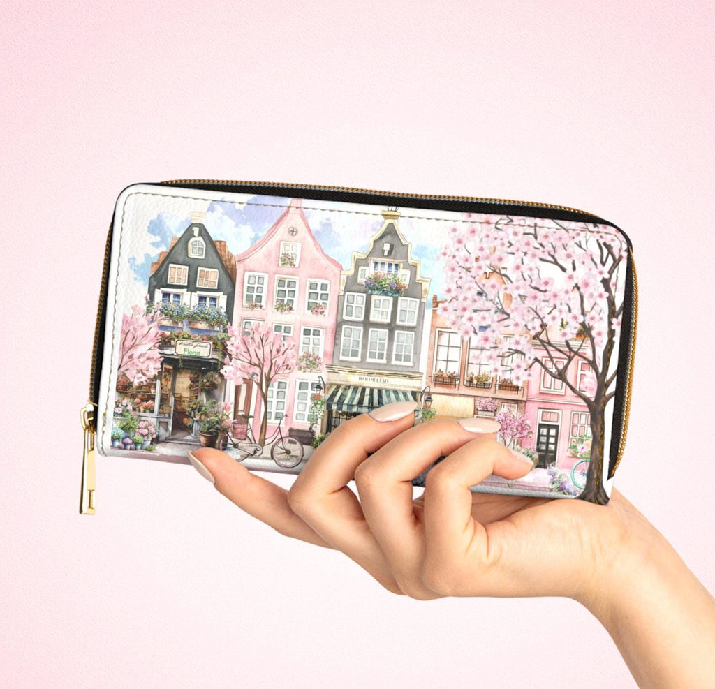 San Francisco Painted Ladies Zipper Wallet Victorian Row House Clutch