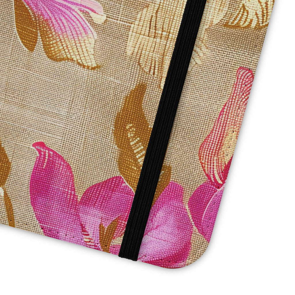 3D Floral Faux Leather Phone Wallet Case | Elegant Bookish Flip Cover with Card Slots
